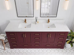 Boston 84 in. W x 22 in. D Double Sink Bathroom Vanity - photo 25