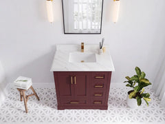 Boston 36 in. W x 22 in. D Center Sink Bathroom Vanity - photo 26