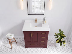 Boston 36 in. W x 22 in. D Center Sink Bathroom Vanity - photo 27