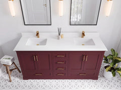 Boston 72 in. W x 22 in. D Double Sink Bathroom Vanity - photo 26