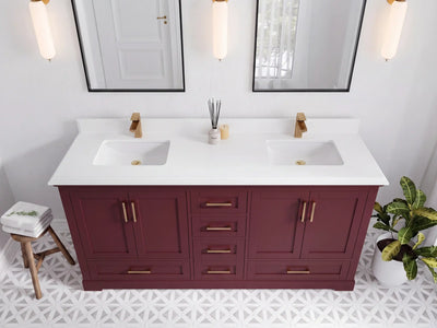 Boston 72 in. W x 22 in. D Double Sink Bathroom Vanity