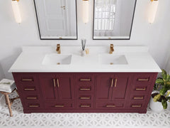 Boston 84 in. W x 22 in. D Double Sink Bathroom Vanity - photo 27