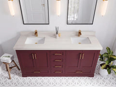 Boston 72 in. W x 22 in. D Double Sink Bathroom Vanity - photo 29