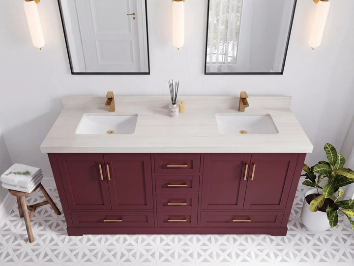 Boston 72 in. W x 22 in. D Double Sink Bathroom Vanity - photo 30