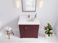 Boston 36 in. W x 22 in. D Center Sink Bathroom Vanity - photo 14