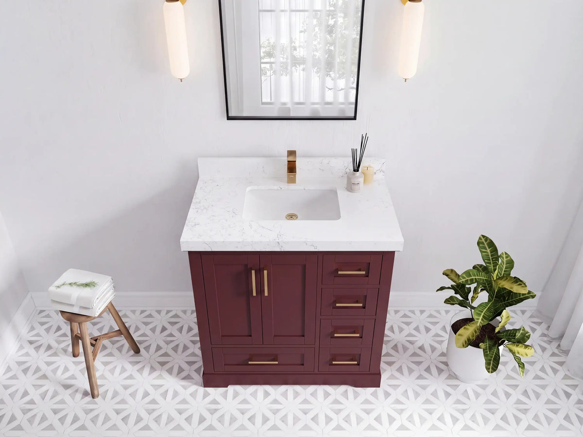 Boston 36 in. W x 22 in. D Center Sink Bathroom Vanity