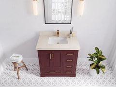 Boston 36 in. W x 22 in. D Center Sink Bathroom Vanity - photo 15