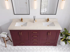 Boston 72 in. W x 22 in. D Double Sink Bathroom Vanity - photo 14