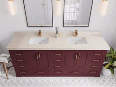 Boston 84 in. W x 22 in. D Double Sink Bathroom Vanity - photo 15