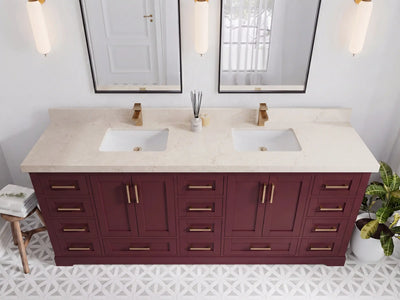 Boston 84 in. W x 22 in. D Double Sink Bathroom Vanity