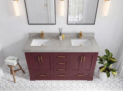 Boston 60 in. W x 22 in. D Double Sink Bathroom Vanity - photo 31