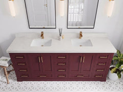 Boston 84 in. W x 22 in. D Double Sink Bathroom Vanity - photo 30