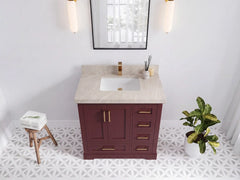 Boston 36 in. W x 22 in. D Center Sink Bathroom Vanity - photo 16