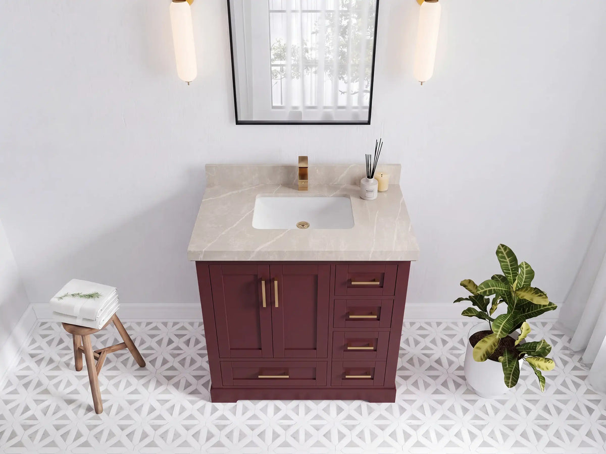 Boston 36 in. W x 22 in. D Center Sink Bathroom Vanity