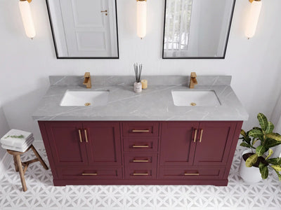Boston 72 in. W x 22 in. D Double Sink Bathroom Vanity