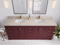 Boston 84 in. W x 22 in. D Double Sink Bathroom Vanity - photo 16
