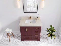 Boston 36 in. W x 22 in. D Center Sink Bathroom Vanity - photo 17