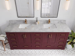 Boston 84 in. W x 22 in. D Double Sink Bathroom Vanity - photo 17