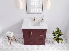 Boston 36 in. W x 22 in. D Center Sink Bathroom Vanity - photo 18