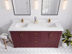 Boston 72 in. W x 22 in. D Double Sink Bathroom Vanity - photo 19