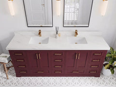 Boston 84 in. W x 22 in. D Double Sink Bathroom Vanity - photo 19