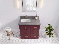 Boston 36 in. W x 22 in. D Left Offset Sink Bathroom Vanity - photo 19