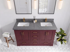 Boston 60 in. W x 22 in. D Double Sink Bathroom Vanity - photo 18