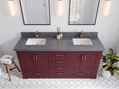 Boston 72 in. W x 22 in. D Double Sink Bathroom Vanity - photo 17
