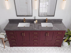 Boston 84 in. W x 22 in. D Double Sink Bathroom Vanity - photo 18