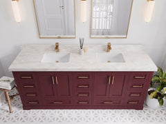 Boston 84 in. W x 22 in. D Double Sink Bathroom Vanity - photo 32