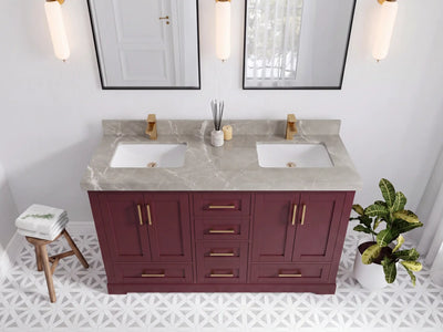 Boston 60 in. W x 22 in. D Double Sink Bathroom Vanity
