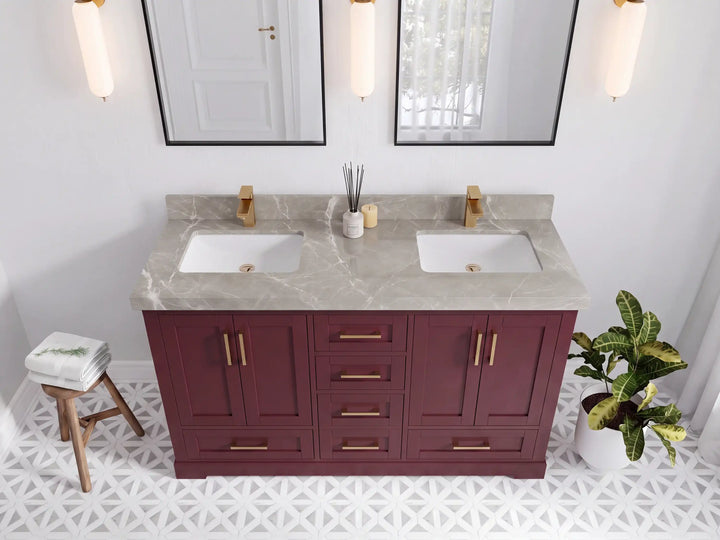Boston 60 in. W x 22 in. D Double Sink Bathroom Vanity - photo 33
