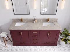 Boston 72 in. W x 22 in. D Double Sink Bathroom Vanity - photo 30
