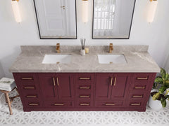 Boston 84 in. W x 22 in. D Double Sink Bathroom Vanity - photo 33