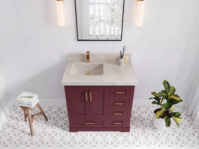 Boston 36 in. W x 22 in. D Left Offset Sink Bathroom Vanity