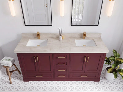 Boston 72 in. W x 22 in. D Double Sink Bathroom Vanity