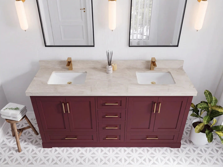 Boston 72 in. W x 22 in. D Double Sink Bathroom Vanity - photo 32