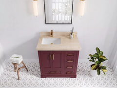 Boston 36 in. W x 22 in. D Left Offset Sink Bathroom Vanity - photo 31