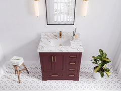Boston 36 in. W x 22 in. D Center Sink Bathroom Vanity - photo 21