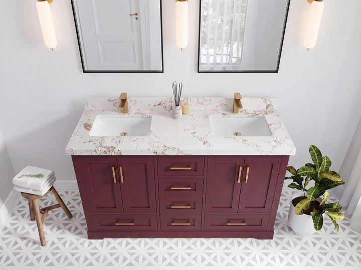Boston 60 in. W x 22 in. D Double Sink Bathroom Vanity - photo 21