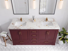 Boston 72 in. W x 22 in. D Double Sink Bathroom Vanity - photo 20