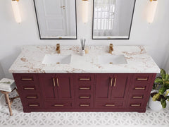 Boston 84 in. W x 22 in. D Double Sink Bathroom Vanity - photo 21