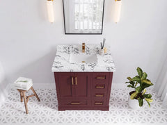Boston 36 in. W x 22 in. D Center Sink Bathroom Vanity - photo 22