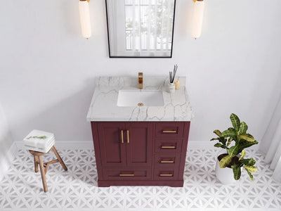 Boston 36 in. W x 22 in. D Center Sink Bathroom Vanity