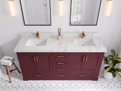Boston 72 in. W x 22 in. D Double Sink Bathroom Vanity