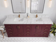 Boston 84 in. W x 22 in. D Double Sink Bathroom Vanity - photo 23
