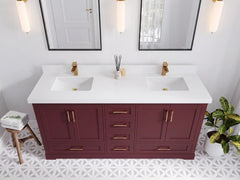 Boston 72 in. W x 22 in. D Double Sink Bathroom Vanity - photo 3