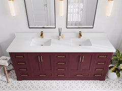 Boston 84 in. W x 22 in. D Double Sink Bathroom Vanity - photo 4