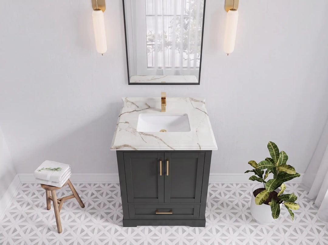 Boston 30 in. W x 22 in. D Single Sink Bathroom Vanity | 
              
                Black Top
                
                  
             - BST_BLT_WHQZ_30 - photo №21