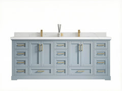 Boston 84 in. W x 22 in. D Double Sink Bathroom Vanity - photo 1